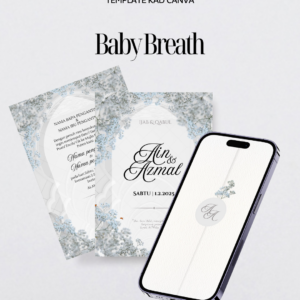 Template Canva Kad Kahwin Theme Baby Breath