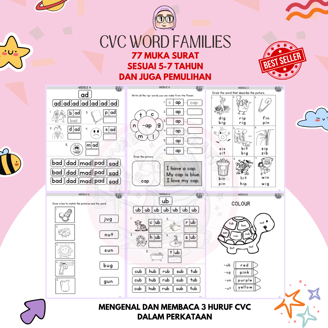 CVC WORD FAMILIES WORKBOOK - Image 2