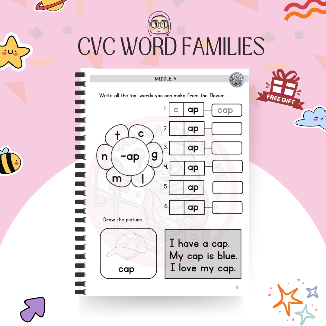 CVC WORD FAMILIES WORKBOOK - Image 4