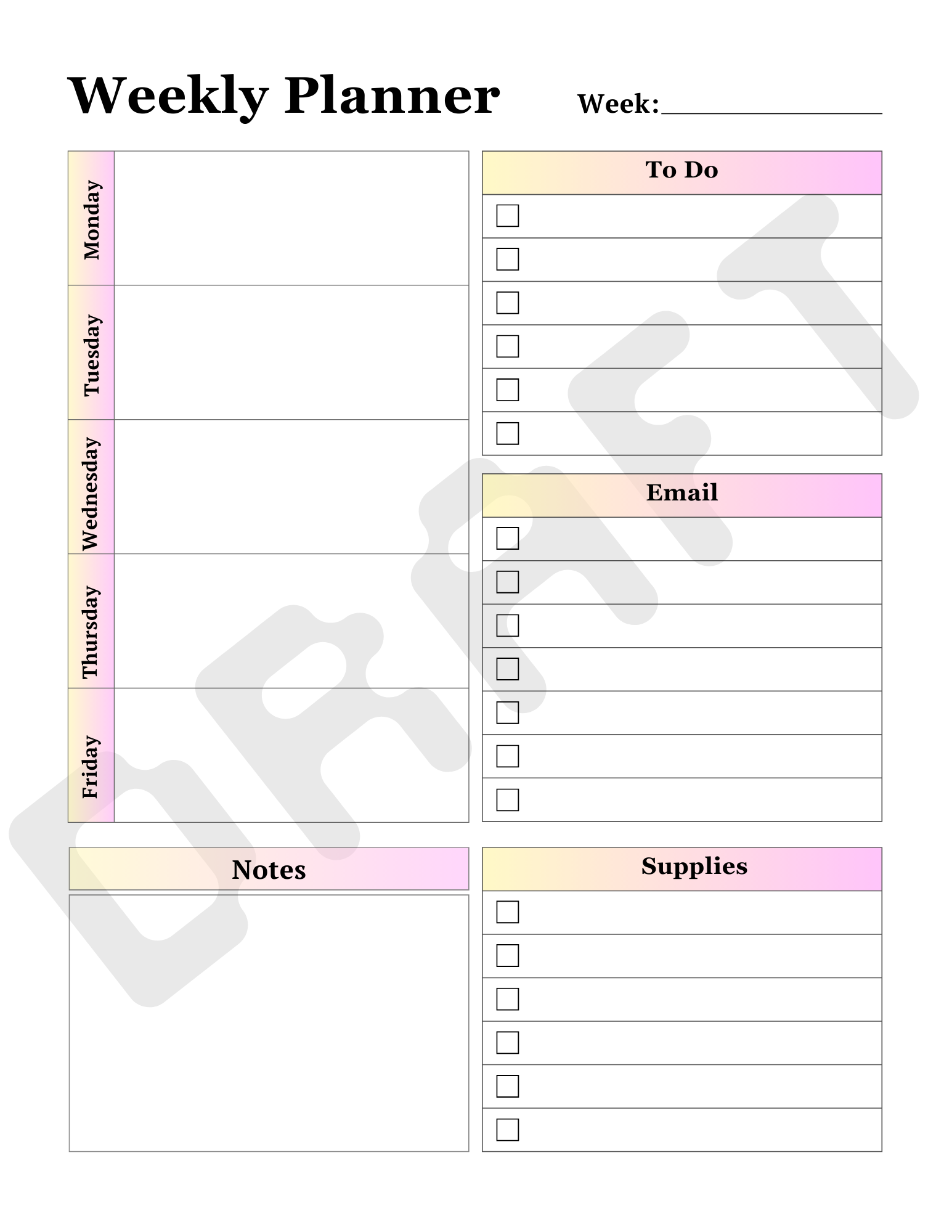 Undated Teacher Planner PDF with Canva Template - Image 4