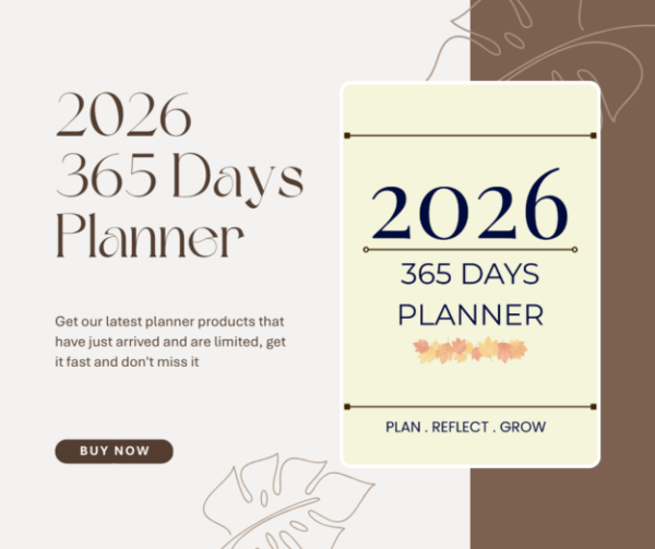 2026 Minimalist 365 Days Digital Life Planner
