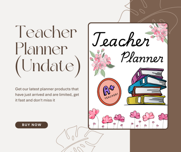 Undated Teacher Planner PDF with Canva Template