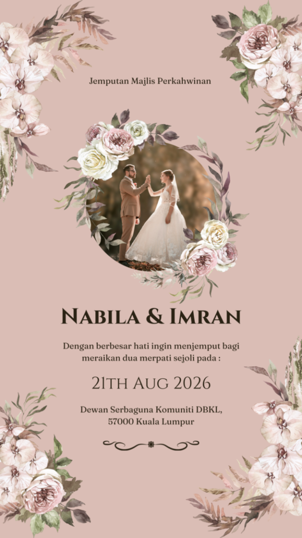 Wedding Invitation IG, Tiktok Story